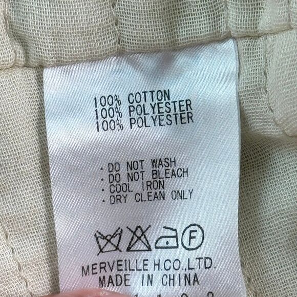 paradis térre cream military zip up jacket womens size small - Picture 7 of 8